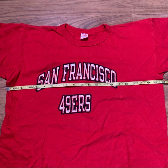 Vintage Champion Made in USA San Francisco 49ers Single Stitch Tee Adult XL Red - Picture 6 of 8